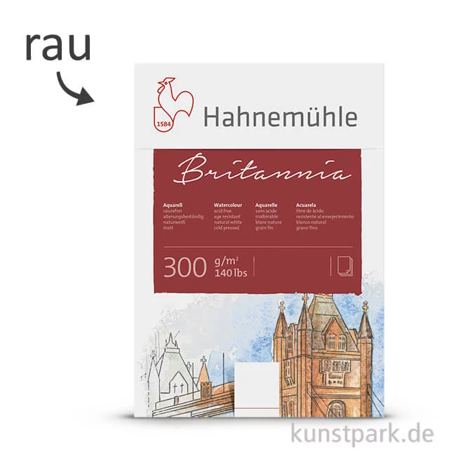 Artikelbild 1 des Artikels “Hahnemühle BRITANNIA Aquarell 10 Einzelblatt, 300g, 50 x 65 cm rau“