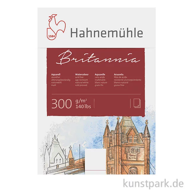Artikelbild 1 des Artikels “Hahnemühle BRITANNIA Aquarell 10 Einzelblatt, 300g, 50 x 65 cm “