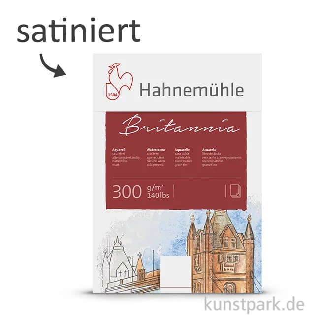 Artikelbild 1 des Artikels “Hahnemühle BRITANNIA Aquarellblock, 12 Blatt, 300g satiniert “
