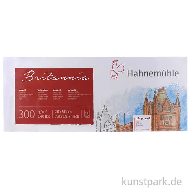 Artikelbild 1 des Artikels “Hahnemühle BRITANNIA Panorama 300g, 12 Blatt, 20 x 50 cm matt “