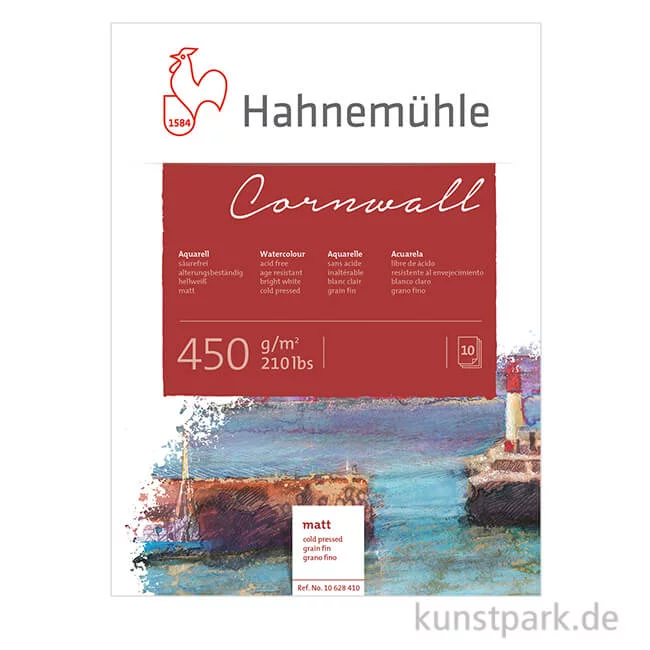 Artikelbild 1 des Artikels “Hahnemühle CORNWALL Aquarellblock, 10 Blatt, 450g matt “