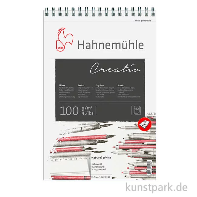 Artikelbild 1 des Artikels “Hahnemühle CREATIV Skizzenblock, 100g, fein, Spiral “