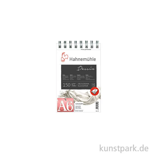 Artikelbild 1 des Artikels “Hahnemühle DESSIN Skizzenpapier, 25 Blatt, 150g, spiral DIN A6“