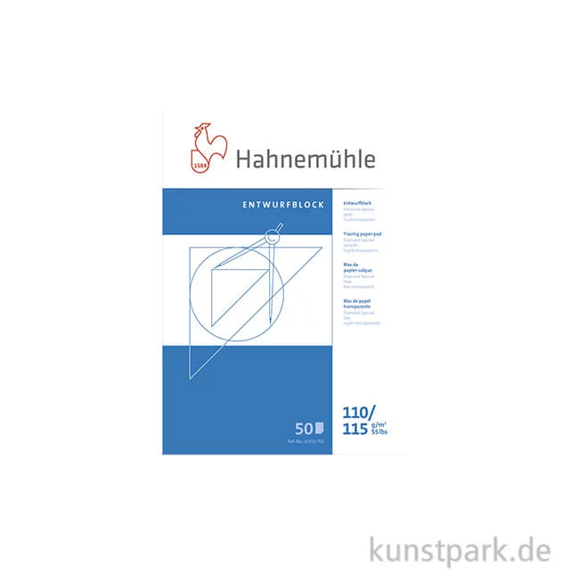 Artikelbild 1 des Artikels “Hahnemühle DIAMANT Transparentblock 50 Blatt, 110/115g DIN A4“