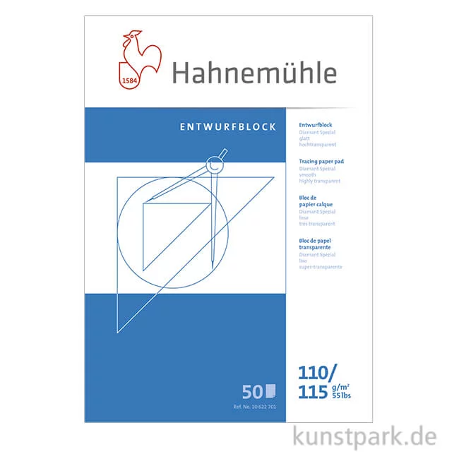 Artikelbild 1 des Artikels “Hahnemühle DIAMANT Transparentblock 50 Blatt, 110/115g “