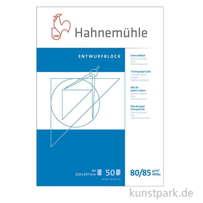 Artikelbild 1 des Artikels “Hahnemühle DIAMANT Transparentblock 50 Blatt, 80/85g “