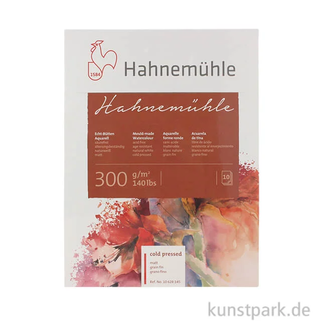 Artikelbild 1 des Artikels “Hahnemühle Echt Bütten Aquarellpapier, 10 Blatt, 300g matt 24 x 32 cm“