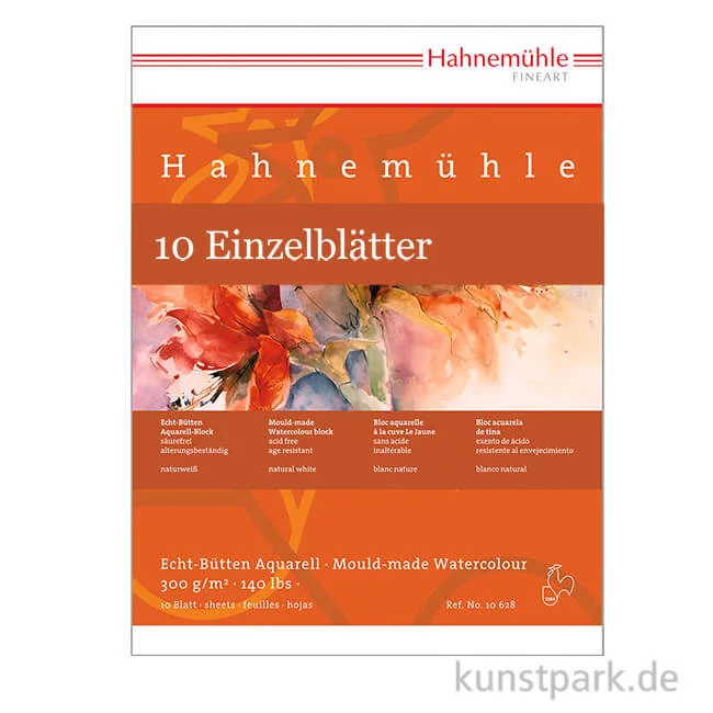 Artikelbild 1 des Artikels “Hahnemühle Echt Bütten Aquarellpapier, 10 Bogen, 300g rau “