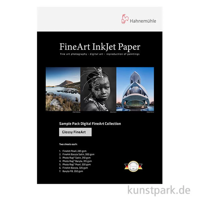 Artikelbild 1 des Artikels “Hahnemühle Glossy FineArt - SamplePack DIN A4, 12 Blatt “