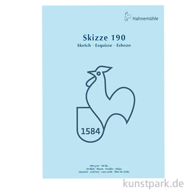 Artikelbild 1 des Artikels “Hahnemühle SKIZZE 190, 1584 Skizzenblock, 50 Blatt, 190g DIN A1“