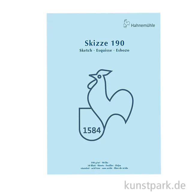 Artikelbild 1 des Artikels “Hahnemühle SKIZZE 190, 1584 Skizzenblock, 50 Blatt, 190g DIN A2“