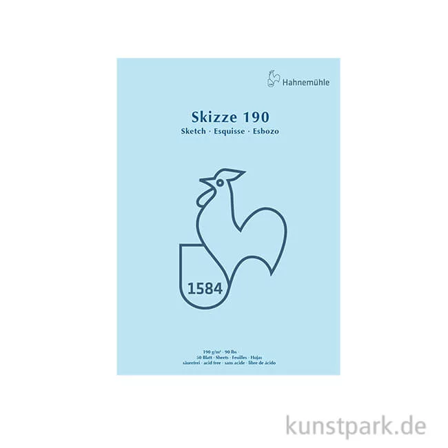 Artikelbild 1 des Artikels “Hahnemühle SKIZZE 190, 1584 Skizzenblock, 50 Blatt, 190g DIN A3“