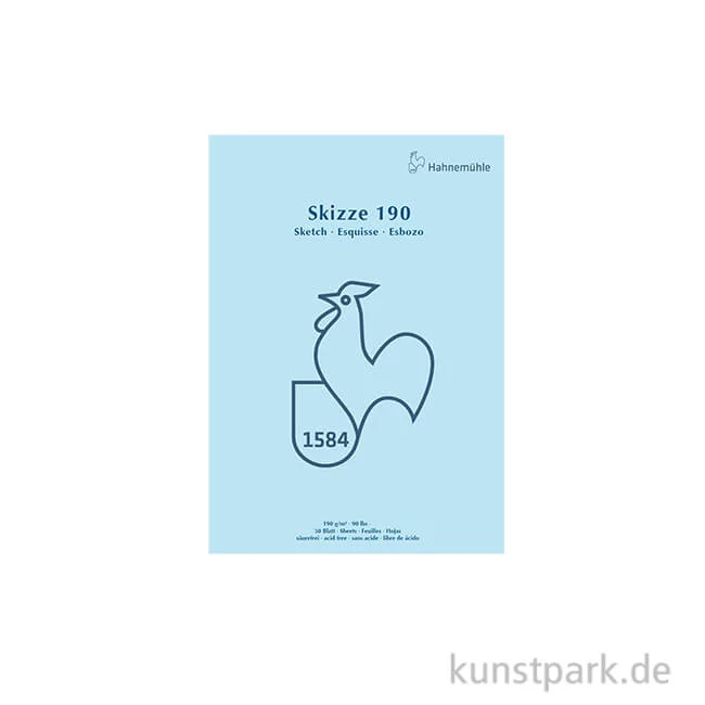 Artikelbild 1 des Artikels “Hahnemühle SKIZZE 190, 1584 Skizzenblock, 50 Blatt, 190g DIN A4“
