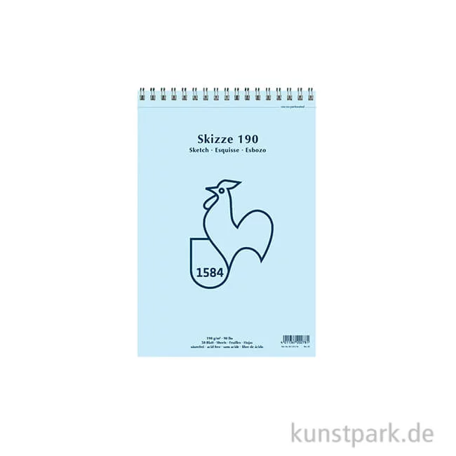 Artikelbild 1 des Artikels “Hahnemühle SKIZZE 190, 1584 Skizzenblock, 50 Blatt, 190g, spiral DIN A4“