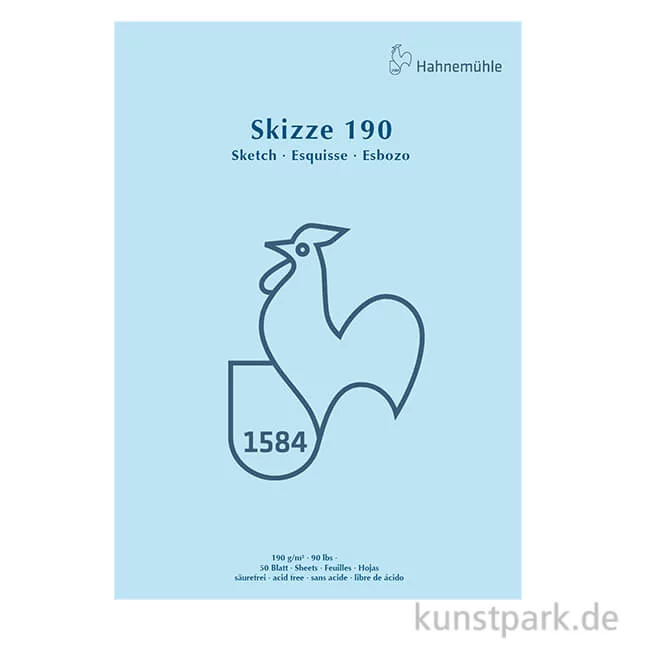 Artikelbild 1 des Artikels “Hahnemühle SKIZZE 190, 1584 Skizzenblock, 50 Blatt, 190g “