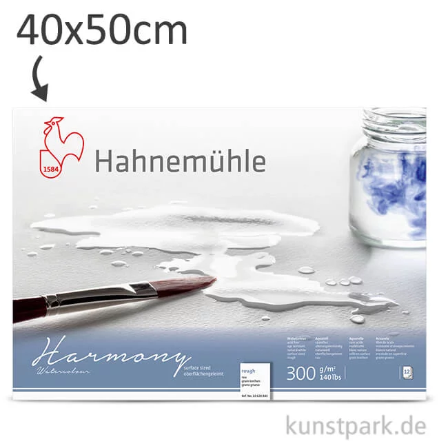 Artikelbild 1 des Artikels “Hahnemühle HARMONY Aquarell Papier, 12 Blatt, 300g - rau 40 x 50 cm“