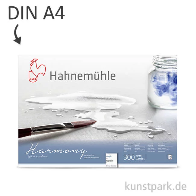 Artikelbild 1 des Artikels “Hahnemühle HARMONY Aquarell Papier, 12 Blatt, 300g - rau DIN A4“