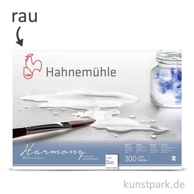 Artikelbild 1 des Artikels “Hahnemühle HARMONY Aquarell Papier, 12 Blatt, 300g - rau “