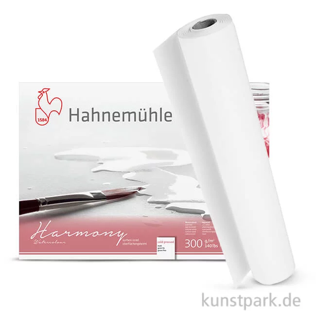 Artikelbild 1 des Artikels “Hahnemühle HARMONY Aquarell Papier, 300g - matt, 152 cm x 10 m Rolle “