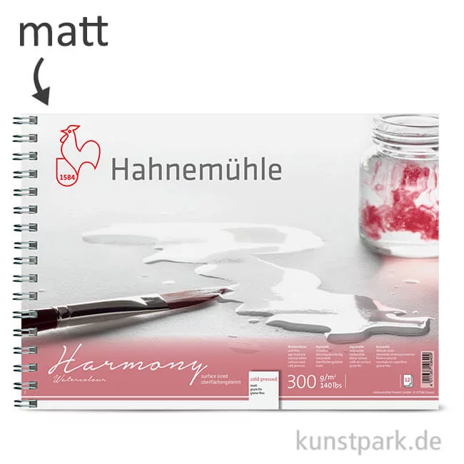 Artikelbild 1 des Artikels “Hahnemühle HARMONY Aquarell Papier Spiralblock, 12 Blatt, 300g - matt “