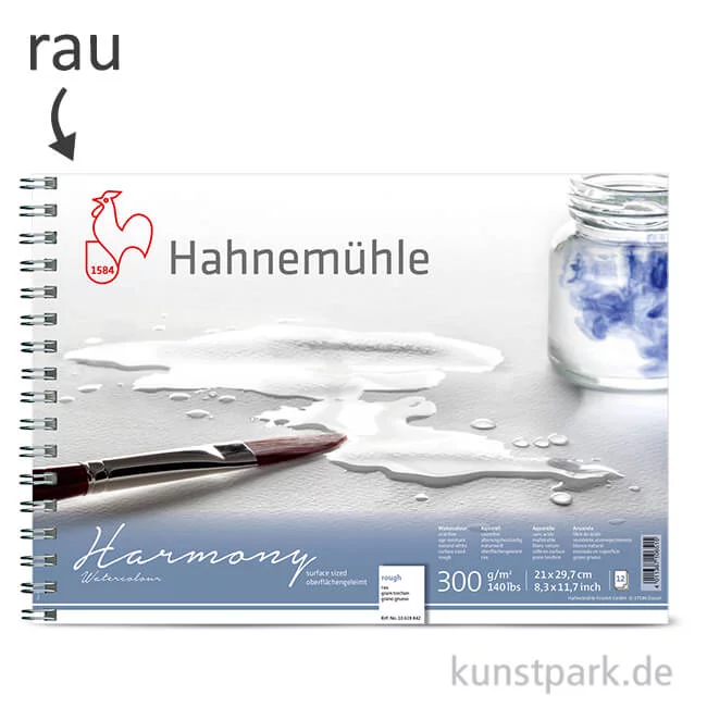 Artikelbild 1 des Artikels “Hahnemühle HARMONY Aquarell Papier Spiralblock, 12 Blatt, 300g - rau “