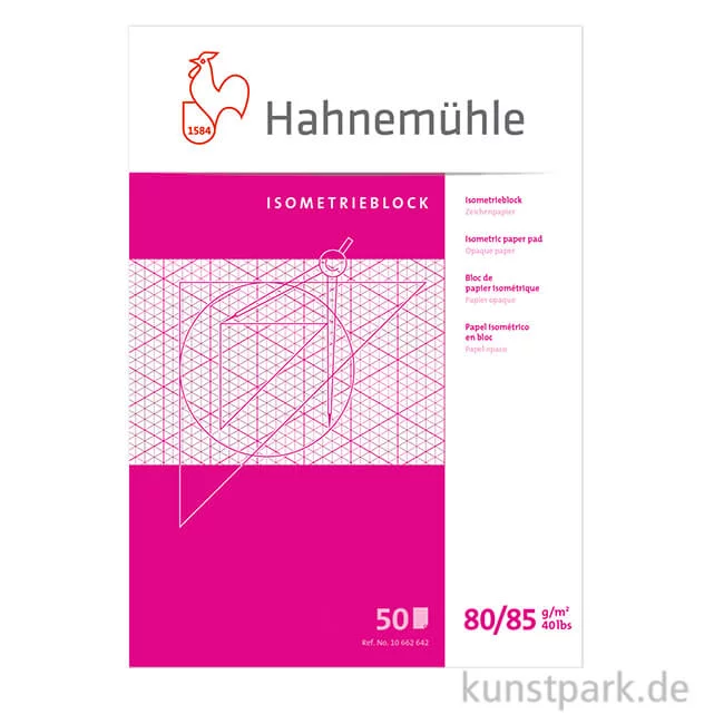 Artikelbild 1 des Artikels “Hahnemühle Isometrieblock BLAU, 50 Blatt, 80g “