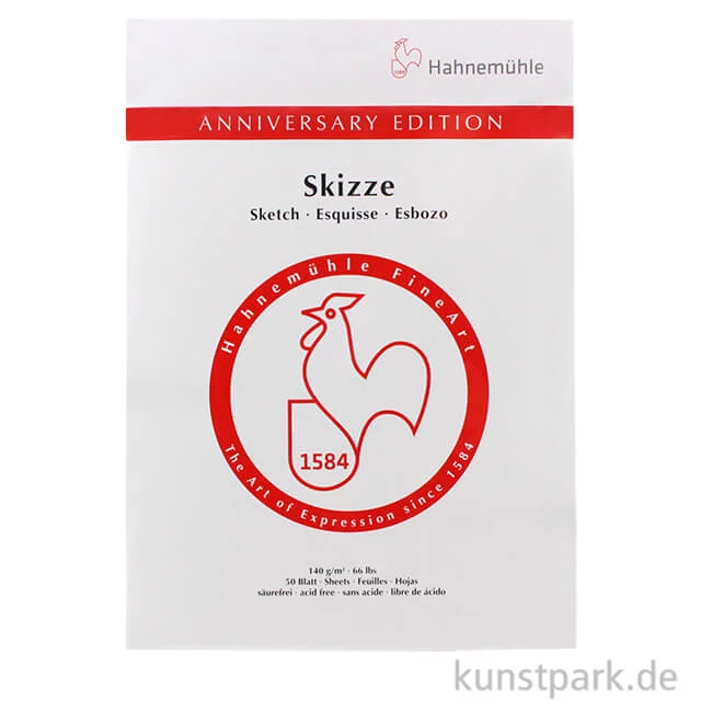 Artikelbild 1 des Artikels “Hahnemühle JUBILÄUM Skizzenpapier, 50 Blatt, 140g “