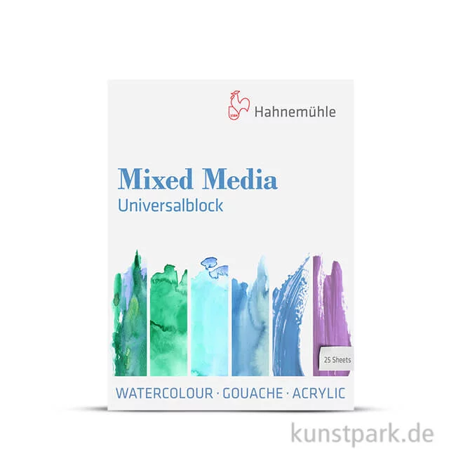 Artikelbild 1 des Artikels “Hahnemühle Mixed Media - Universalblock, 25 Blatt, 310g 24 x 32 cm“
