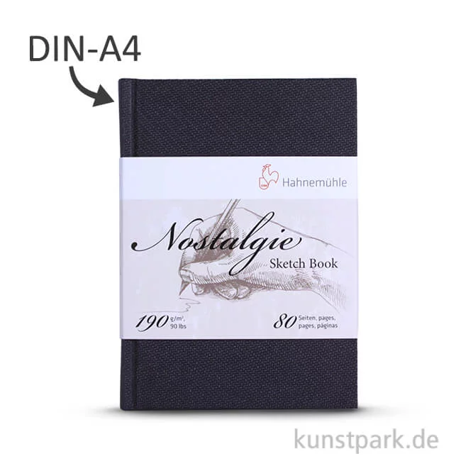 Artikelbild 1 des Artikels “Hahnemühle NOSTALGIE Skizzenbuch, 40 Blatt, 190g DIN A4 (hoch)“