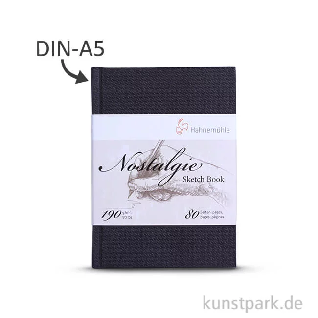 Artikelbild 1 des Artikels “Hahnemühle NOSTALGIE Skizzenbuch, 40 Blatt, 190g DIN A5 (hoch)“