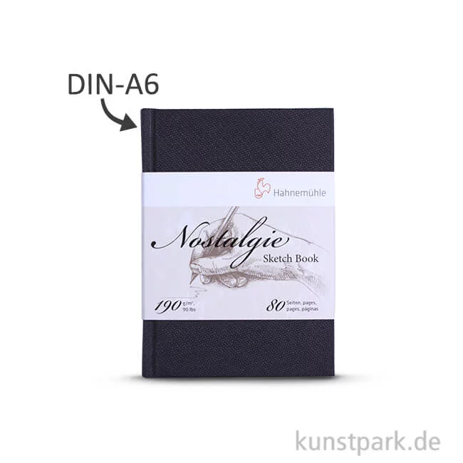 Artikelbild 1 des Artikels “Hahnemühle NOSTALGIE Skizzenbuch, 40 Blatt, 190g DIN A6 (hoch)“
