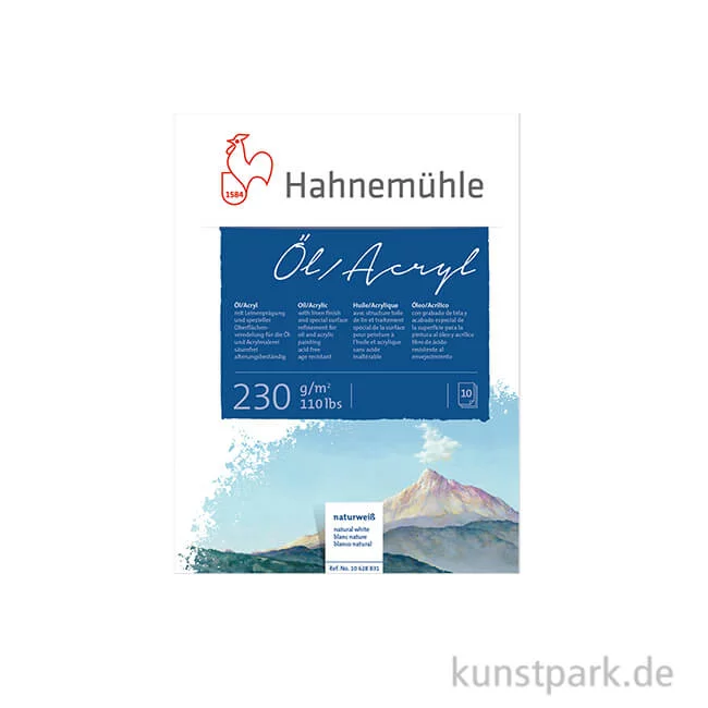 Artikelbild 1 des Artikels “Hahnemühle Öl- und Acryl Malblock, 10 Blatt, 230g 30 x 40 cm“