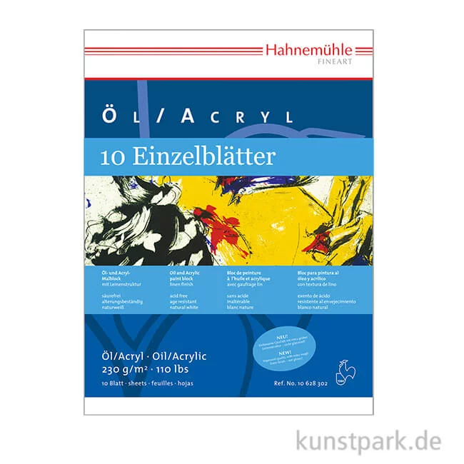 Artikelbild 1 des Artikels “Hahnemühle Öl- und Acryl Malkarton, 10 Bogen, 230g 50 x 65 cm“