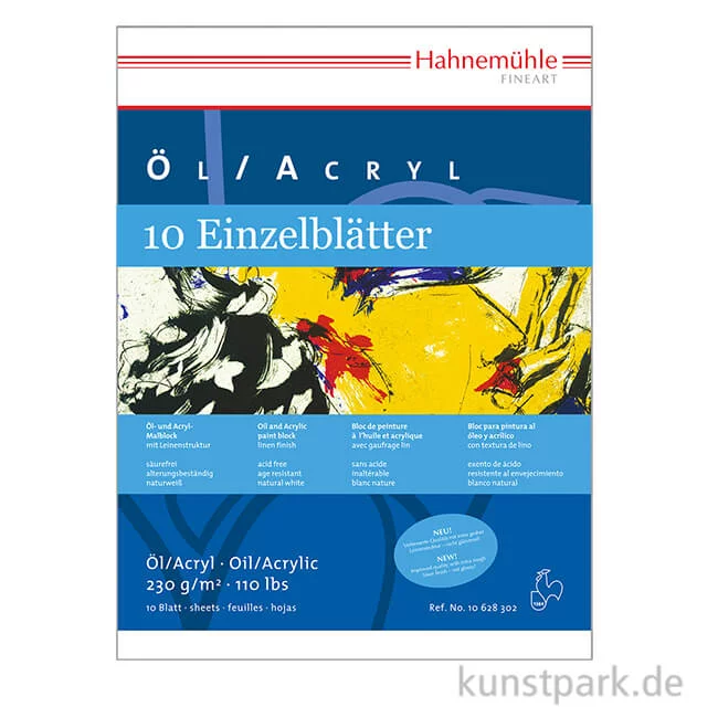 Artikelbild 1 des Artikels “Hahnemühle Öl- und Acryl Malkarton, 10 Bogen, 230g “
