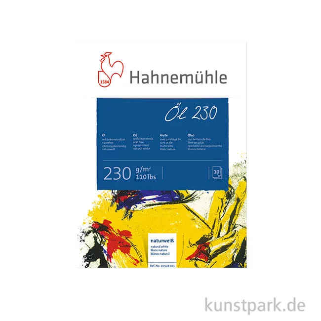 Artikelbild 1 des Artikels “Hahnemühle Öl- und Acryl Malkarton, 10 Blatt, 230g, Leinenprägung 36 x 48 cm“