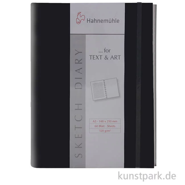Artikelbild 1 des Artikels “Hahnemühle SKETCH DIARY, 60 Blatt, 120g, schwarz DIN A5 “