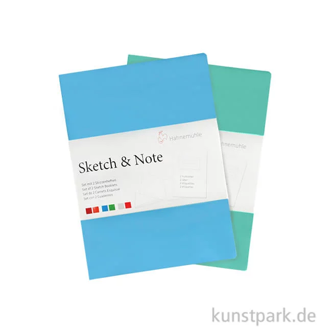 Artikelbild 1 des Artikels “Hahnemühle SKETCH & NOTE, 20 Blatt, 125g, 2 Booklets, Blue DIN A4“