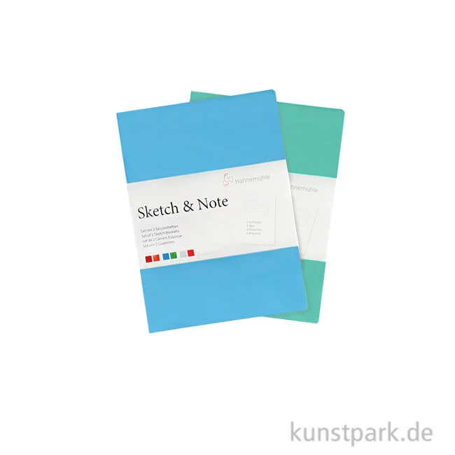 Artikelbild 1 des Artikels “Hahnemühle SKETCH & NOTE, 20 Blatt, 125g, 2 Booklets, Blue DIN A6“