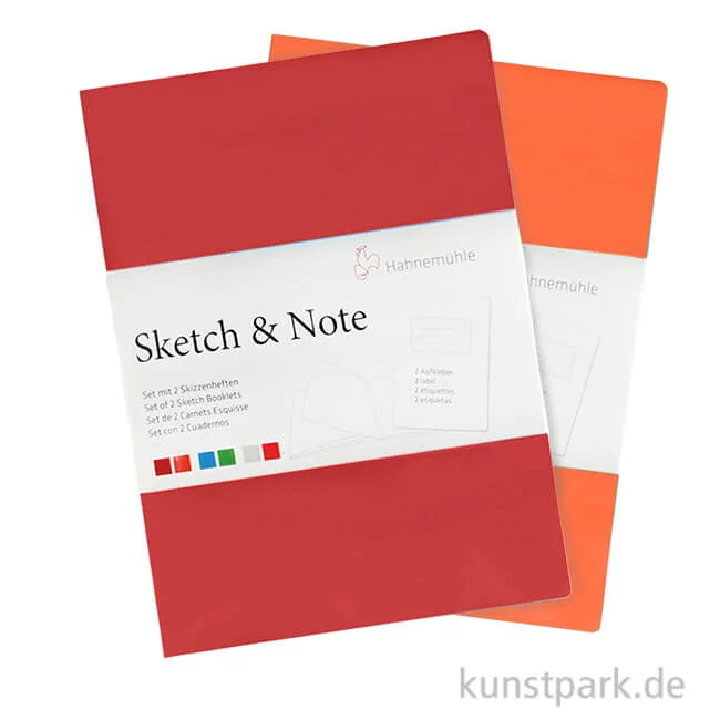 Artikelbild 1 des Artikels “Hahnemühle SKETCH & NOTE, 20 Blatt, 125g, 2 Booklets, Red “