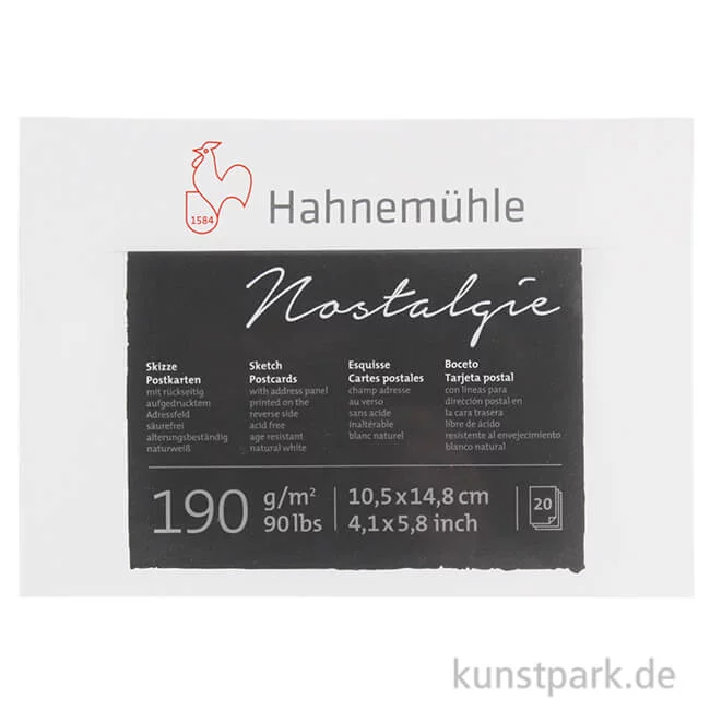 Artikelbild 1 des Artikels “Hahnemühle Postkartenblock Nostalgie, 20 Blatt, 190g, DIN A6 “