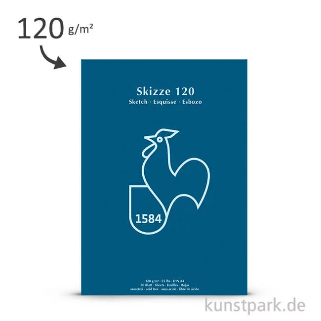 Artikelbild 1 des Artikels “Hahnemühle SKIZZE 120, Skizzenblock, 50 Blatt DIN A3“