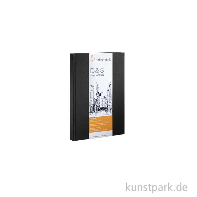 Artikelbild 1 des Artikels “Hahnemühle Skizzenbuch D&S, 140g, schwarz DIN A6 hoch (62 Blatt)“