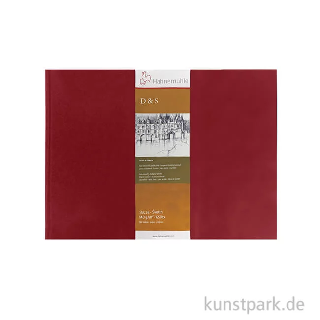 Artikelbild 1 des Artikels “Hahnemühle Skizzenbuch D&S, 80 Blatt, 140g, rot DIN A5 (quer)“