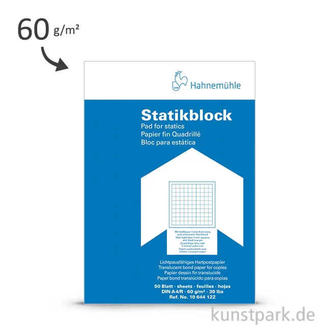 Artikelbild 1 des Artikels “Hahnemühle Statikpapier, 50 Blatt, 60g, DIN A4 “