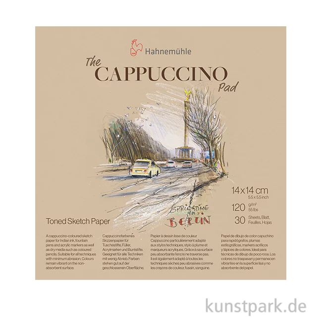 Artikelbild 1 des Artikels “Hahnemühle The Cappuccino Pad, 120 g/qm, 30 Blatt 14 x 14 cm“