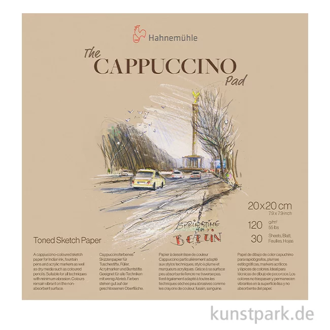 Artikelbild 1 des Artikels “Hahnemühle The Cappuccino Pad, 120 g/qm, 30 Blatt 20 x 20 cm“