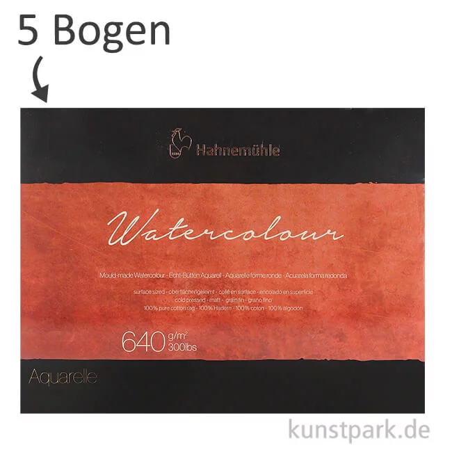 Artikelbild 1 des Artikels “Hahnemühle The Collection Watercolour 640g 5 Einzelbogen “
