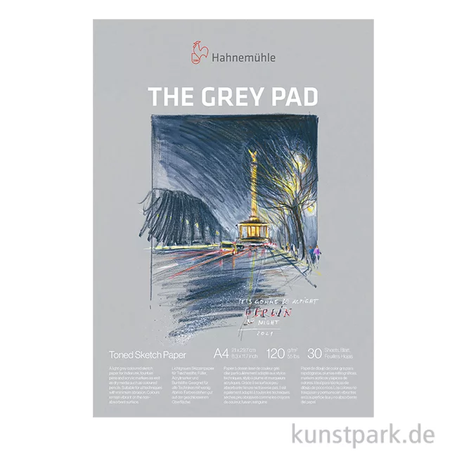 Artikelbild 1 des Artikels “Hahnemühle The Grey Pad, 120 g/qm, 30 Blatt DIN A4“