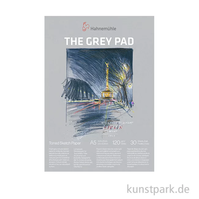 Artikelbild 1 des Artikels “Hahnemühle The Grey Pad, 120 g/qm, 30 Blatt DIN A5“