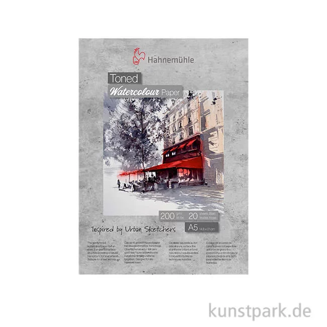 Artikelbild 1 des Artikels “Hahnemühle Toned Watercolour Block Grey, 20 Blatt, 200g DIN A5“